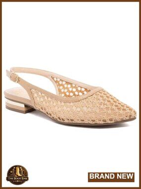 Slingback Flats Pointed Toe Dress Shoes with Back Straps